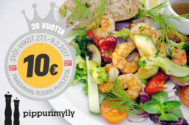 Jättirapusalaatti on raikas ja ruokaisa.