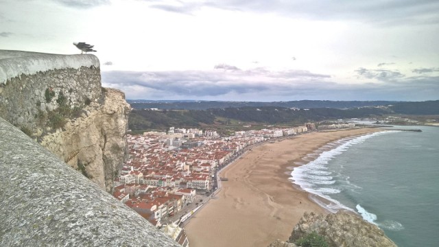 Nazare majakan rinteeltä katsottuna