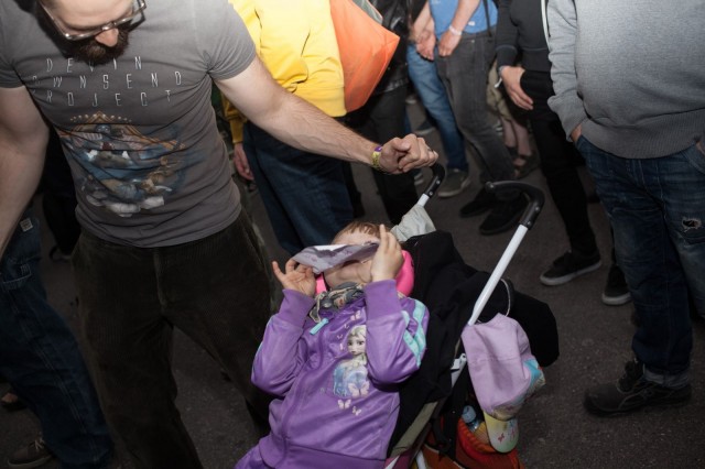 Myös perheen pienimmät viihtyivät Tuskassa.