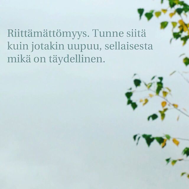 Mitä voi uupua täydellisestä?