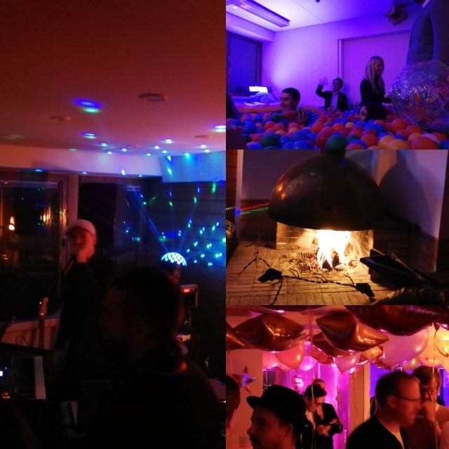 Felix Zenger beatboxaamassa ChallengersNightissa, yksissä Slushin kuumimmista privaattibileistä. Kuvan pallomerestä saatat tunnistaa jotain Slushin puhujia.