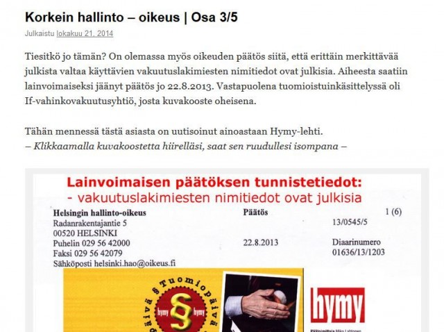 Vakuutuslakimiehet vuonna 2018 päivänvaloon?
