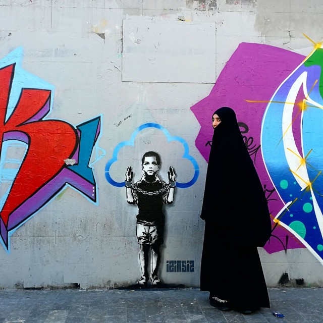 Katutaidetta Istanbulissa.