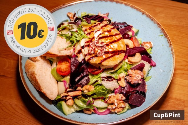 Cup & Pintin pähkinäinen halloumisalaatti on nimettu Prinssi Harryn mukaan.