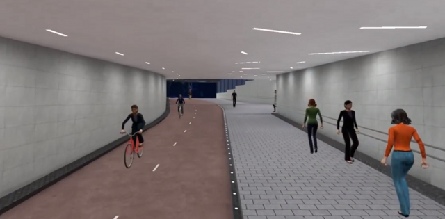 Tunneli on suora ja sujuva yhteys Mannerheimintien ali tulevalta Länsibaanalta radan itäpuolelle Kaisaniemenpuistoon.