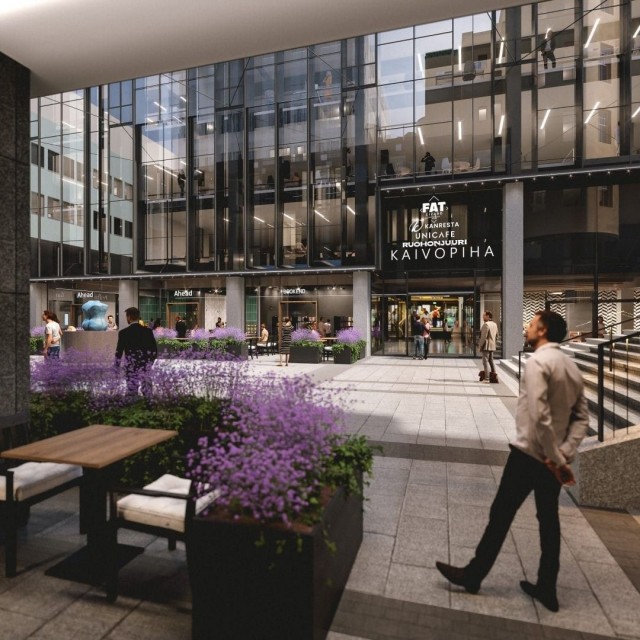 Uuden Kaivopihan havainnekuva.