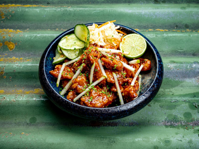 Ravintolan lihaton versio on nimeltään nochicken.