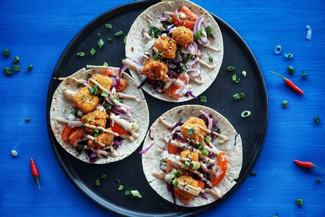 Junk y Veganissa voi herkutella myös tacoilla.