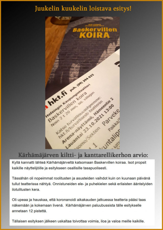 Teatteri on parasta livenä.