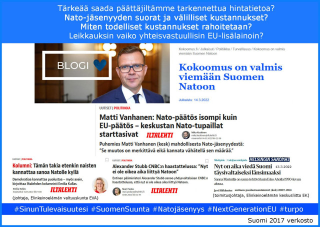 Naton jäsenyyden tarkat kustannukset vuositasolla?