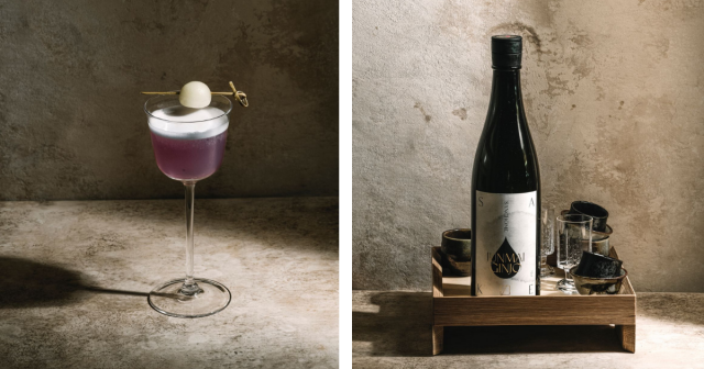 Hyvän ruoan rinnalla nautitaan sakea ja upeita coktaileja.