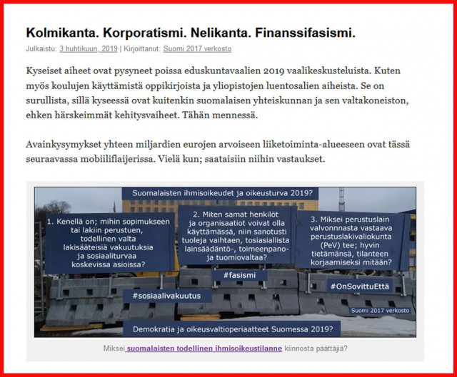 Faktaa suomalaisesta finanssifilungista- ja fasismista.