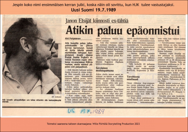 "Janon Etsijät kiinnosti ex-tähtiä - Atikin paluu epäonnistui"