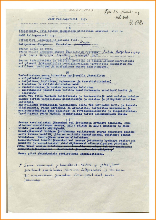 Jespin säännöt 31.10.1981 - sivu 1